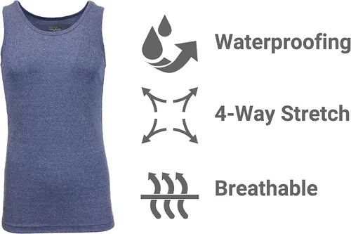 Vista 4 de Galaxy by Harvic Single and 3-Pack Mens Heavy-Weight Ribbed Tank Tops