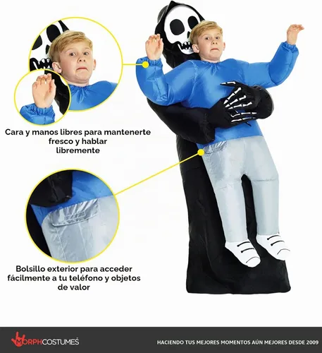 Vista 3 de Disfraz Morph inflable, para niños, talla única