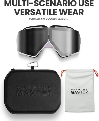 Vista 5 de OutdoorMaster Seagull - Gafas de motocross, gafas de motocicleta, gafas plegables para cuatrimoto para hombres, mujeres y jóvenes