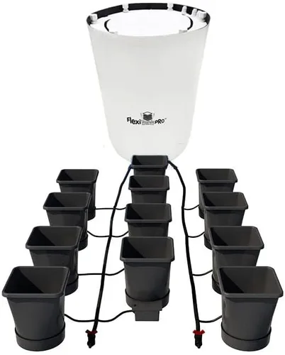 Vista 22 de AutoPot Sistema de 12 ollas XL con macetas de plástico de 6.6 galones y FlexiTank de 60 galones, sistema hidropónico de riego automático alimentado