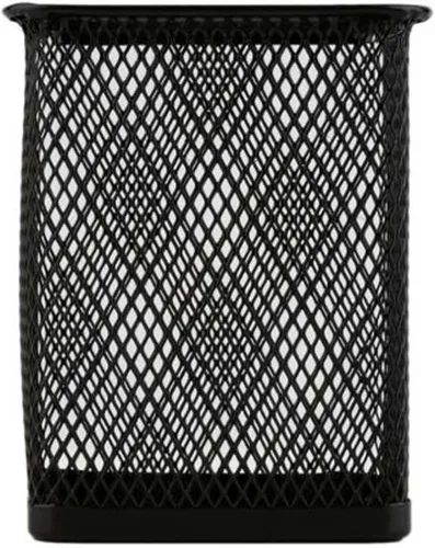 Vista 3 de EORTA Paquete de 3 soportes cuadrados para lápices, soportes para lápices, malla de metal negro, organizador de papelería para escritorio