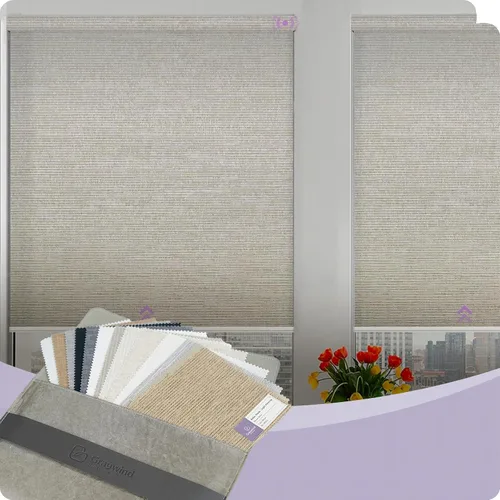 Vista 8 de Graywind HomeKit - Persianas opacas inteligentes con control de voz Siri con aplicación para el hogar, persianas motorizadas recargables con cenefa