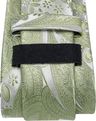 Vista 233 de Dubulle Corbata tejida de cachemira para hombre y gemelos de pañuelo para hombre, conjunto de gemelos para boda formal y negocios