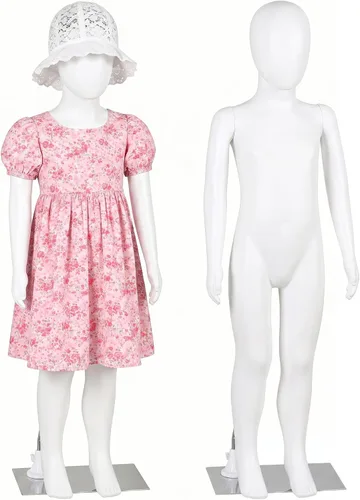 Vista 13 de Child Full Body Mannequin 43.3 Inch Sewing Dress Model Stand Realistic Display Manikin with Adjustable Posture, Turnable Head, Flexible Limbs, Black