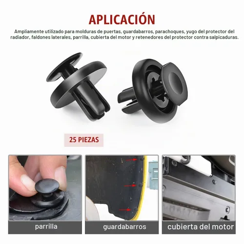 Vista 8 de Nilight - 101 clips de retención para parachoques y protector de salpicaduras, insertos metálicos para Acura, Honda 91503-SZ3-003 91503-SZ5-003 101