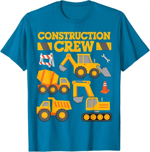 Vista 10 de Construction Crew Worker Excavator - Camiseta para niños y niñas Negro
