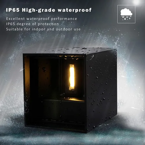 Vista 3 de Lámpara de pared LED impermeable de aluminio, luz impermeable para exteriores, 20 W, 100-277 V, 2800K-3000K (no regulable), luz de pared