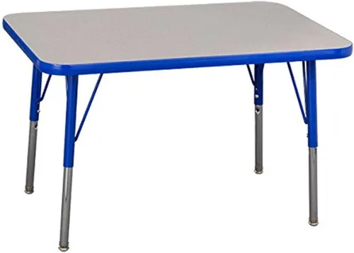 Vista 17 de Norwood Commercial Furniture - Mesa de actividades para el aula de altura ajustable para niños y adultos, mesa de actividades cuadrada