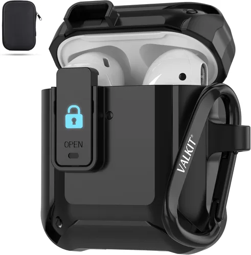 Vista 46 de for Airpods Pro 2 Case Cover with Magnetic Lock Lid, Black