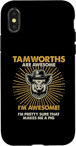 Vista 4 de iPhone 15 Pig Dad Mom Awesome - Farmer Breeder Tamworths Case