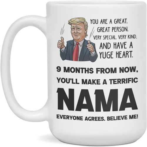 Vista 3 de Drumpet Grandparent Pregnancy Announcement Nama Mug Baby, 11-Ounce White