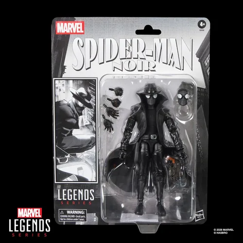 Vista 10 de Marvel Legends Series Spider-Man Noir, Retro Cardback Spider-Man Comics Figura de acción coleccionable de 6 pulgadas (exclusivo de Amazon)