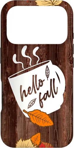 Vista 30 de Hello Fall Mug Maple Leaves Autumn Season Thanksgiving Gift Case for iPhone 17