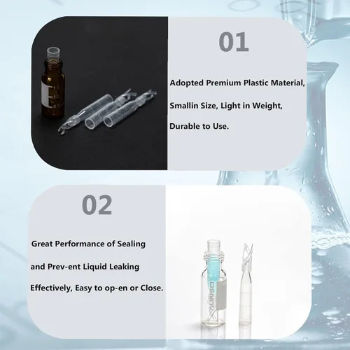 Vista 7 de Insertos de polipropileno microvolumen 340ul base cónica con Polyspring HPLC GC Vial PP Inserto para muestra sensible a PH, paquete de 100