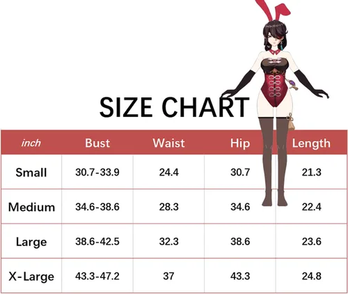 Vista 5 de Traje de conejo para mujer, disfraz de conejo para cosplay de Genshin Impact Bunny