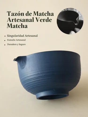 Vista 2 de Juego de 6 batidores japoneses de matcha, hecho a mano con cuenco (chawan), batidor de bambú (Chasen) y soporte, cuchara, tamiz y toalla de té, kit