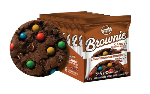 Vista 3 de Galletas de brownie Classic Cookie suavemente horneadas en forma redonda, 2 cajas, 16 galletas envueltas individualmente