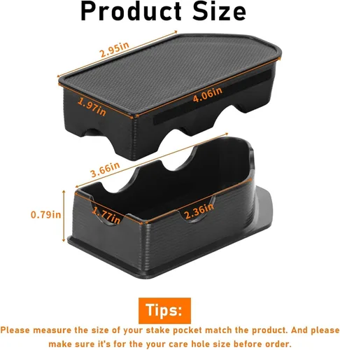 Vista 2 de WDG - Fundas de bolsillo para riel de cama para GMC Sierra 1500 2014-2018, 2 paquetes Para Chevy Silverado 2014-2018, para Silverado/Sierra