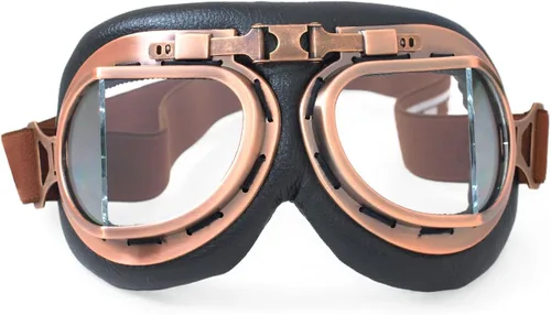 Vista 19 de CRG Sports Gafas de motocicleta estilo aviador, piloto, crucero, scooter, gafas de motocross para hombre, mujer, adulto