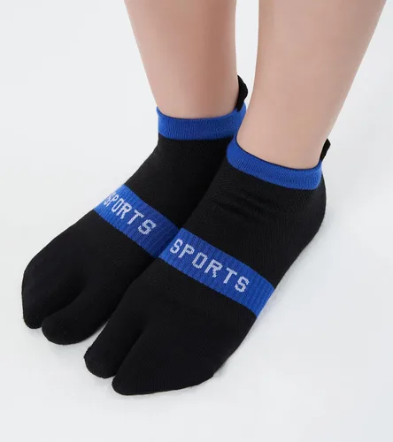 Vista 4 de Calcetines Tabi para hombre con puntera dividida, punta grande, de algodón, atlético, paquete de 6
