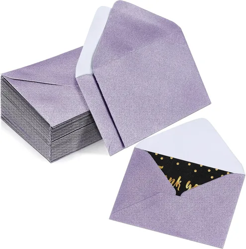 Vista 9 de Yahenda 200 unidades de sobres negros mini para tarjetas de regalo a granel, sobres pequeños de bolsillo para bodas, fundas para tarjetas de regalo