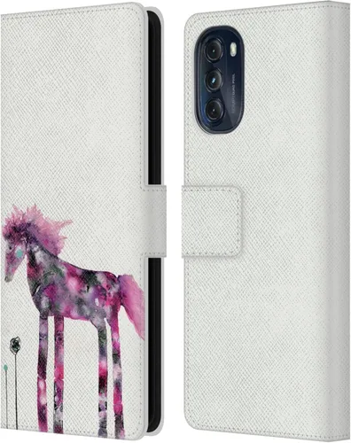 Vista 16 de Head Case Designs Officially Licensed Wyanne Blue Watercolour Bear Animals 2 Leather Book Wallet Case Cover Compatible with Motorola Moto G (2022)