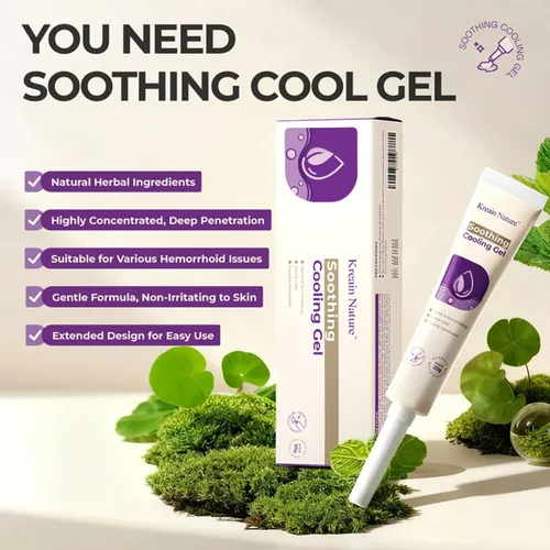 Vista 4 de Gel refrescante calmante para el cuidado de la piel anal, crema para hemorroides para picazón, hinchazón, ardor y alivio de molestias, tubo de 0.7