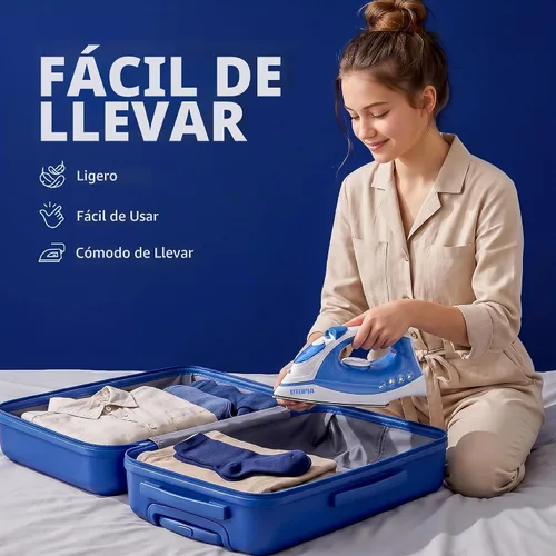 Vista 6 de Utopia Home Plancha de vapor para ropa con suela antiadherente, plancha de ropa de 1200 W con control de termostato ajustable, protección