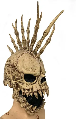 Vista 3 de Máscara de zombi aterrador muerto viviente, espeluznante, disfraz de Halloween, fiesta de látex, accesorios de terror, máscara de fantasma, zombi