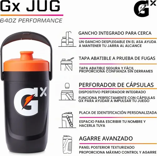 Vista 3 de Gatorade Gx Performance, jarra de 64 onzas, color cobalto