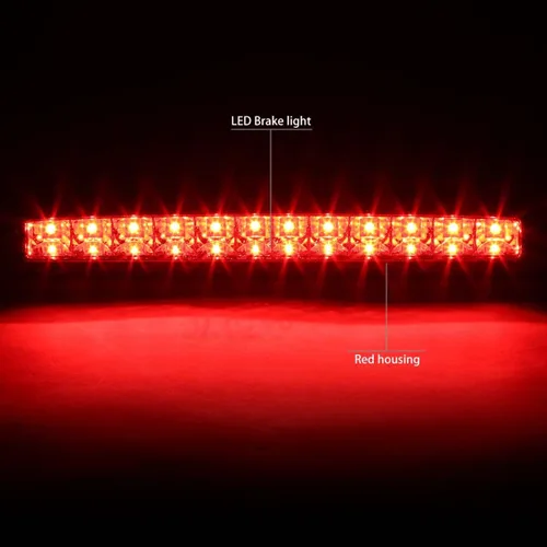 Vista 2 de DNA MOTORING 3BL-FRAN93-LED-RD Luz de Freno LED de Montaje Alto de Tercer Nivel con Lente Roja