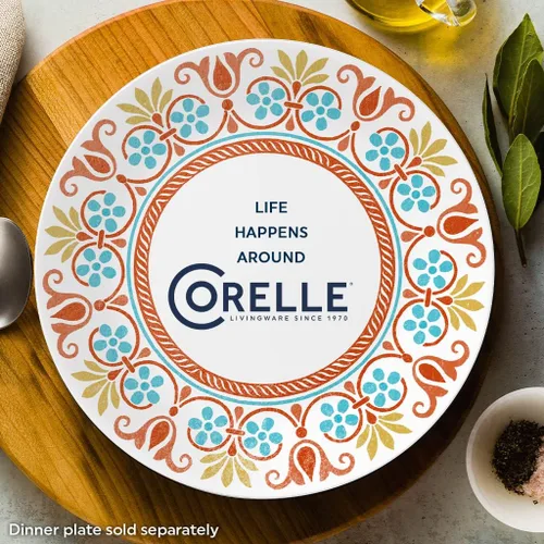Vista 7 de Corelle Vitrelle - Juego de platos de aperitivos para ensalada de 6 piezas (6.75"), vidrio de triple capa y resistente a las astillas, platos