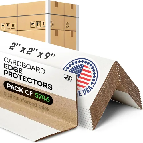 Vista 14 de IDL Packaging Protector de borde de cartón negro de 2 x 2 x 48 pulgadas (paquete de 20) – Protectores de esquinas para envío, almacenamiento