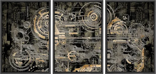 Vista 154 de wall26 Lienzo enmarcado para pared, juego de arte exótico tropical, océano, mar, avión, puesta de sol, transporte, fotografía, realismo, decorativo