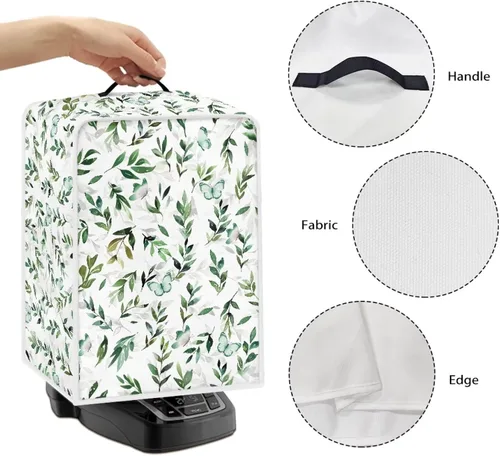 Vista 201 de Funda para cafetera, poliéster, azul, se adapta a la mayoría de máquinas de café estándar, protector resistente al polvo, huellas dactilares Playa
