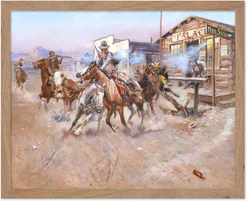 Vista 37 de Poster Master Póster vintage de The Lookout, estampado retro de vaquero, arte occidental, arte del salvaje oeste, arte de equitación, regalo