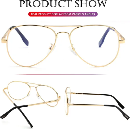 Vista 6 de PORADAY - Lentes de sol polarizados para hombres y mujeres con estilo aviador, armazón de metal, 100% protección UV400, 58 mm