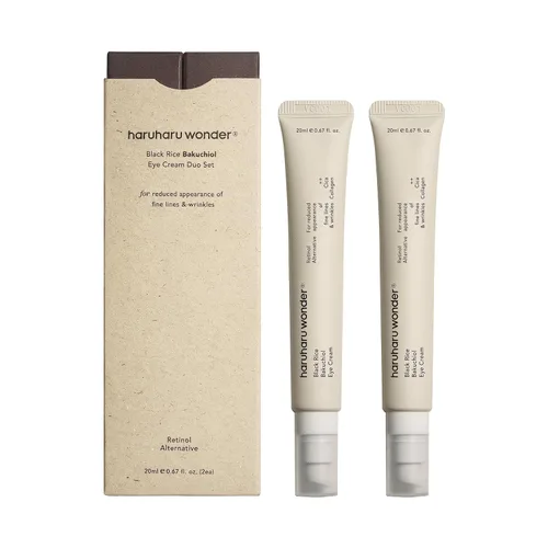 Vista 9 de Crema de ojos de arroz negro Bakuchiol Haruharu Wonder 0.67 fl.oz / 20ml Antienvejecimiento, cuidado de arrugas, alternativa natural al retinol