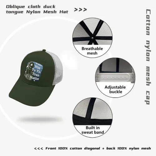 Vista 7 de devor Hats Take Him to The Train Station Baseball Cap for Women Funny Denim Baseball Caps Adjustable
