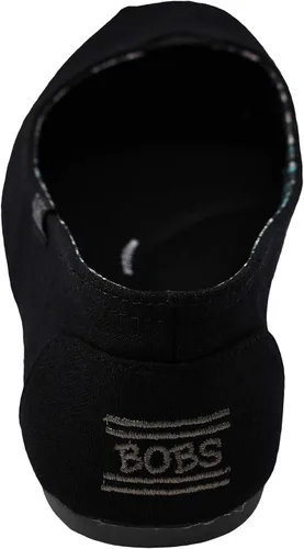 Vista 3 de Skechers BOBS - Zapatos planos estilo bailarina de felpa de lino para mujer