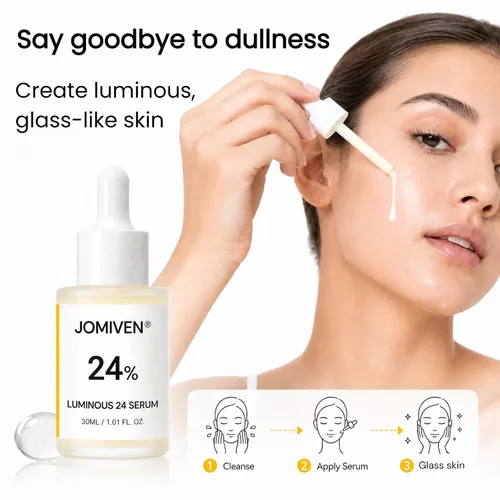 Vista 6 de Luminoso 24% Skin Revival Serum – Niacinamida 10%, Arbutina 7%, VC Etil 4%, Ácido Tranexámico 3% – Revitaliza la piel opaca, tono correcto y cutis