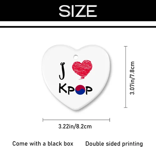 Vista 2 de Adorno de Navidad Kpop Adornos colgantes decorativos de cerámica regalo para amigos y familia