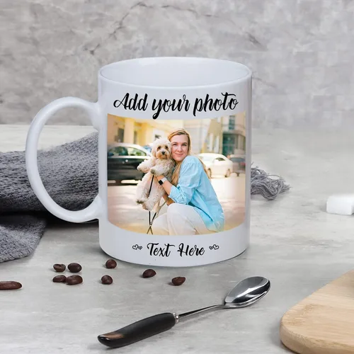 Vista 2 de Taza personalizada con texto de logotipo de imagen, taza de café personalizada, tazas personalizadas para café, con foto, taza de café