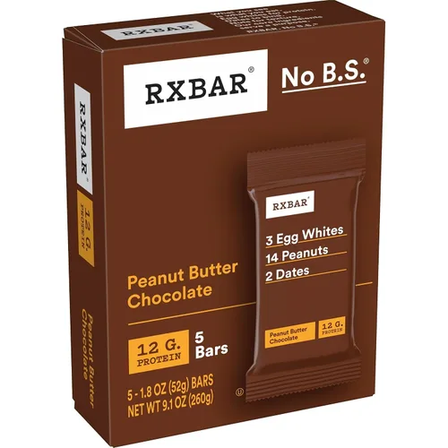 Vista 7 de RXBAR - Barras de proteína, con 12g de proteína, snacks libres de gluten, sabor a chocolate con mantequilla de maní (6 cajas, 30 barras)