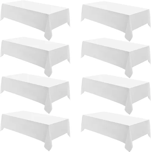Vista 11 de Mantel Cuadrado 52 x 52 Pulgadas Manteles Negros Resistente a Manchas y Arrugas Lavable de Poliéster para Fiestas, Buffets y Bodas Mantel