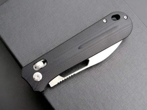 Vista 5 de Eafengrow EF963 Cuchillo plegable D2 Hoja de acero G10 Mango EDC Herramientas Cuchillos para trabajar al aire libre Camping (negro)