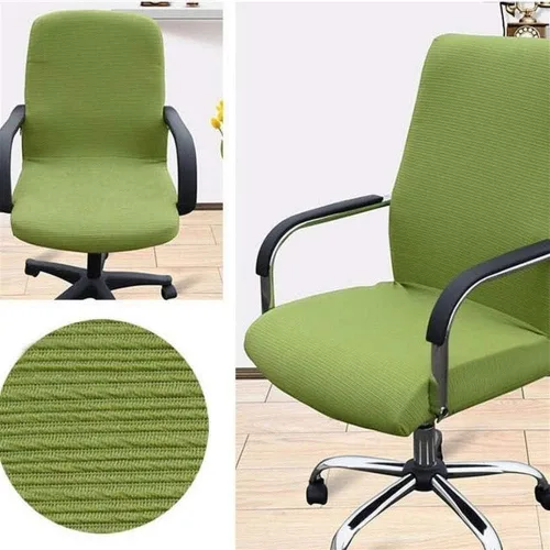 Vista 4 de Funda para silla de oficina con elástico extraíble y elástico para silla de oficina, funda de asiento elástica y elástica, funda universal