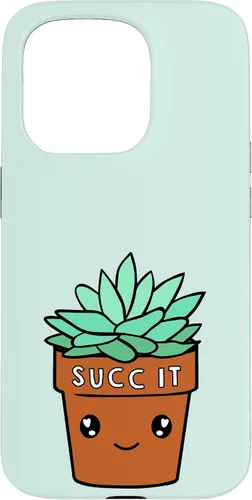 Vista 14 de iPhone 16 Succ It - Cute Succulent Plant Lovers Gardening Theme Case