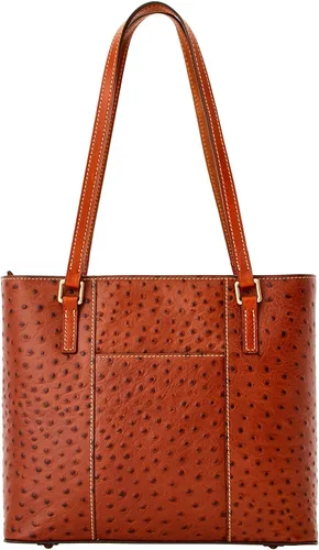 Vista 4 de Dooney & Bourke Ostrich - Bolsa Lexington pequeña, Coñac