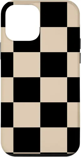 Vista 16 de Black and Beige Classic Checkered Big Checkerboard Pattern Case for iPhone 16